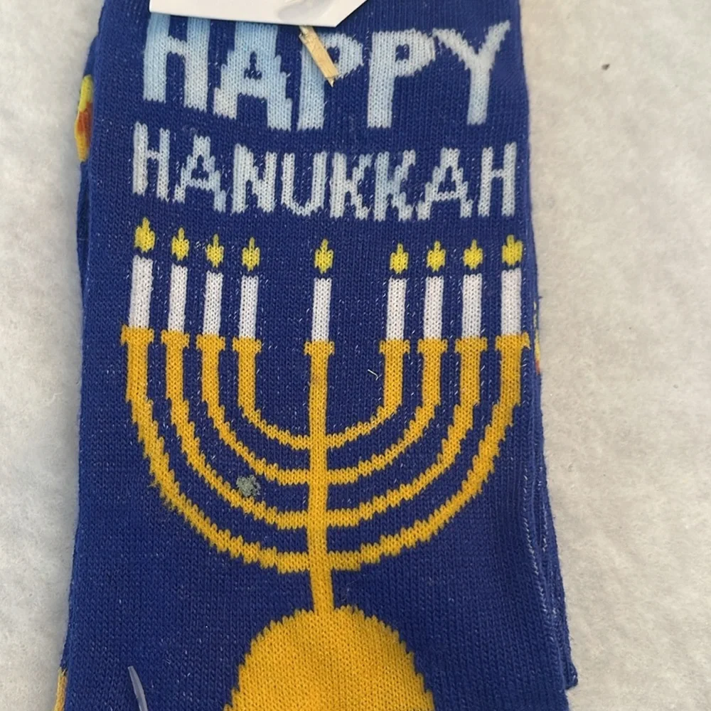 Blue and White Hanukkah Socks Set of three pairs nwt